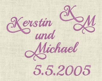 Embroidery file ABC letters font calligraphy 25 mm Set 475 machine embroidery