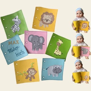 Embroidery file picture book, game book, zoo, jungle, monkey, elephant, giraffe lion, zebra, machine embroidery set 852