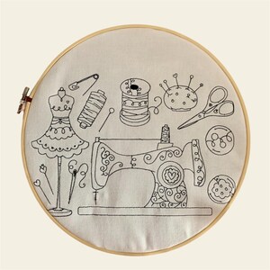 Embroidery File Sewing Machine Tailor's Dummy Sewing Kit Set 930 Machine Embroidery Doodle Linear Art