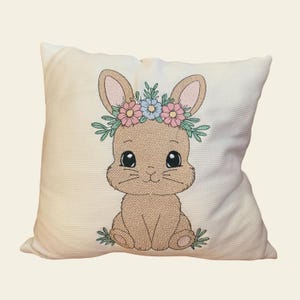 Embroidery file Easter Bunny / Easter Bunny with Flowers Set 2513 Set 1 Machine Embroidery Doodle Linear Art