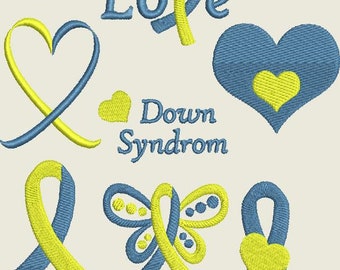 Embroidery File Down Syndrome / Trisomy 21 / Machine Embroidery Set 560