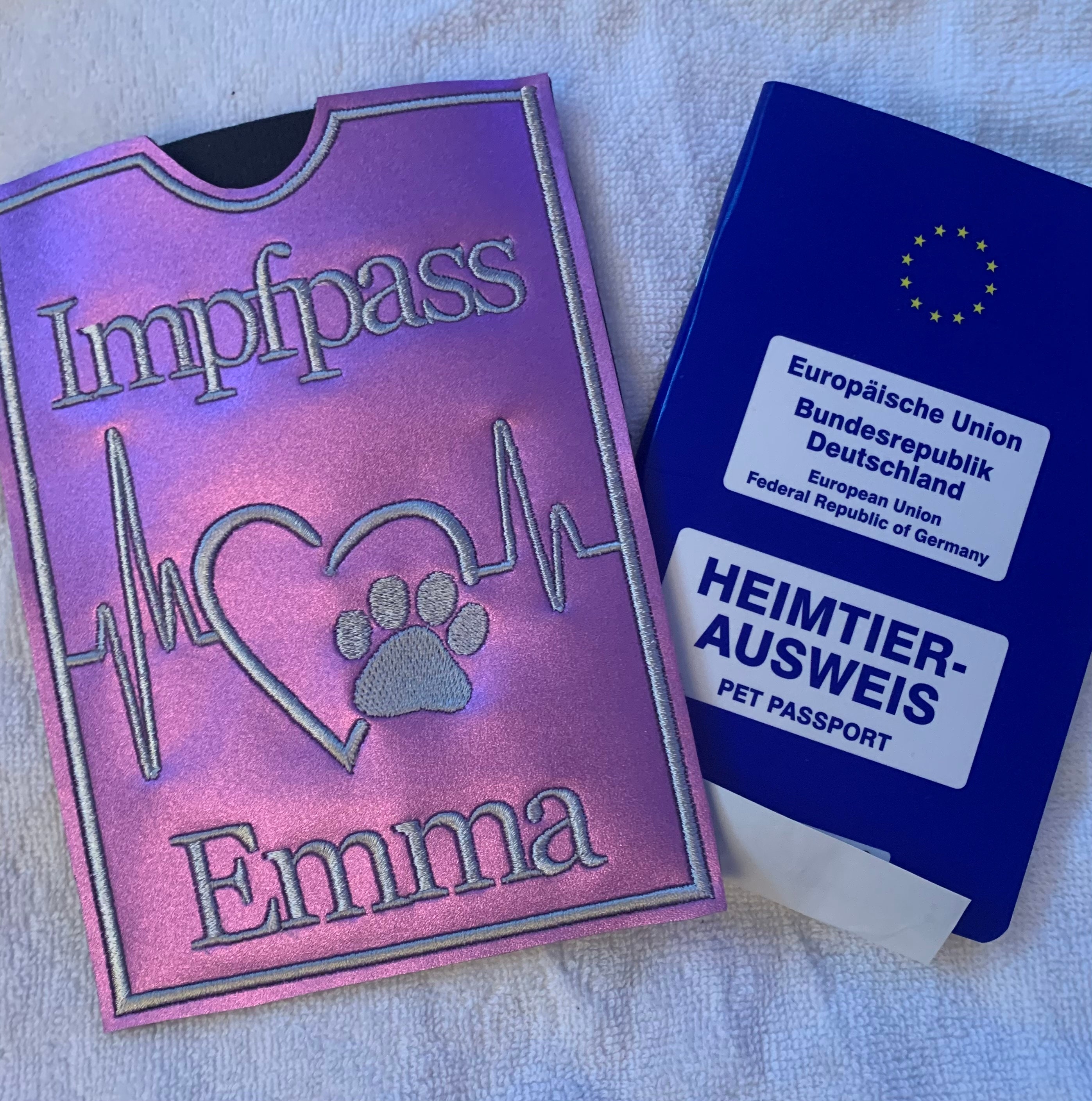 Embroidery File Vaccination Certificate Pet Passport With - Etsy Israel