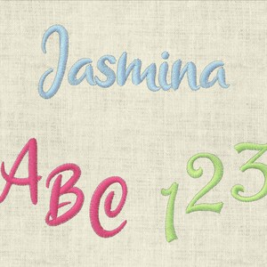 Embroidery file Sweet ABC letters numbers approx. 50 mm Set 592 machine embroidery / cursive