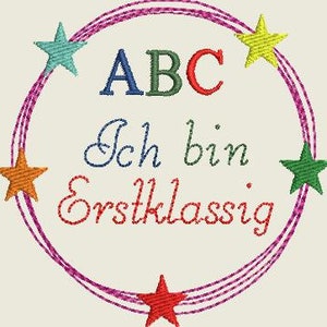 Embroidery file Kindergarten Mir it is enough school beginning 10x10 frame school school child student first-graders