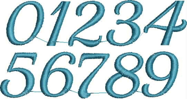 Embroidery File Font Alphabet, ABC Numbers 25mmSet 401 Machine Embroidery image 3