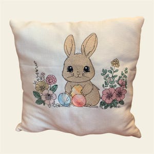 Embroidery file Easter Bunny / Easter Bunny with flowers Set 2513 Set 3 Machine Embroidery Doodle Linear Art