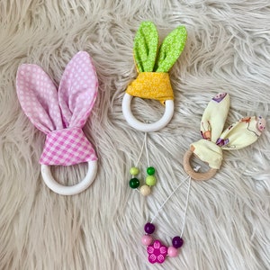 Embroidery file crackling ears gripping toy in the hoop rod rattle / rabbit ears / birth, baby, baptism machine embroidery 920 teething ring image 7