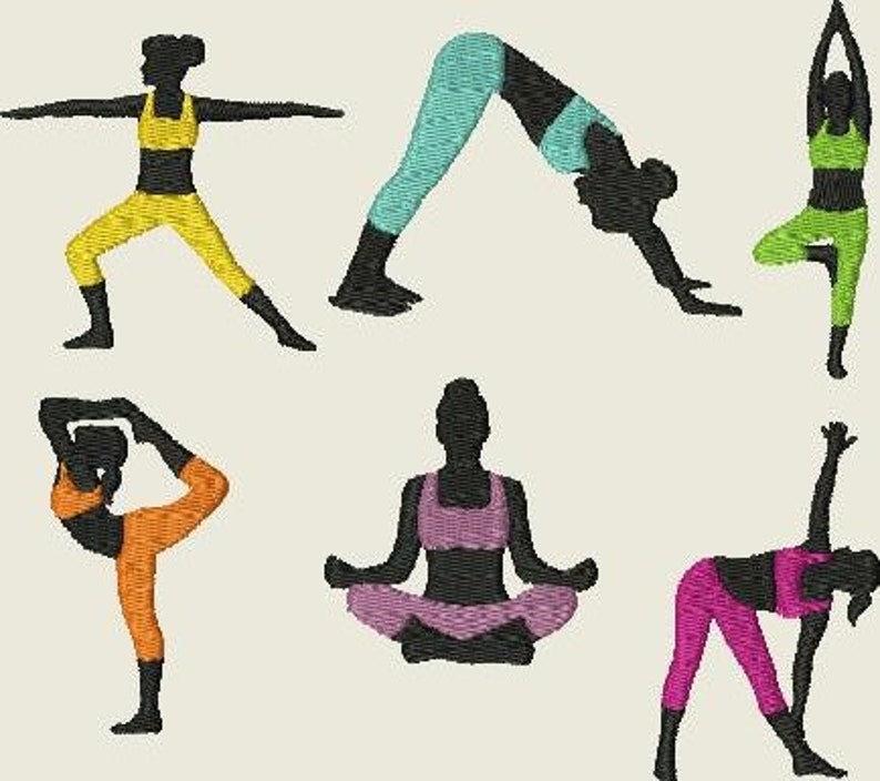 Embroidery file yoga embroidery design machine embroidery  etsy Embroidery file yoga embroidery design machine embroidery  etsy