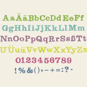Embroidery file ABC 15 mm letters font alphabet set 550 mini font machine embroidery