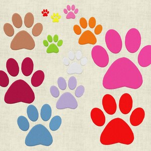 Embroidery file dog paw paws in 12 sizes machine embroidery set 618