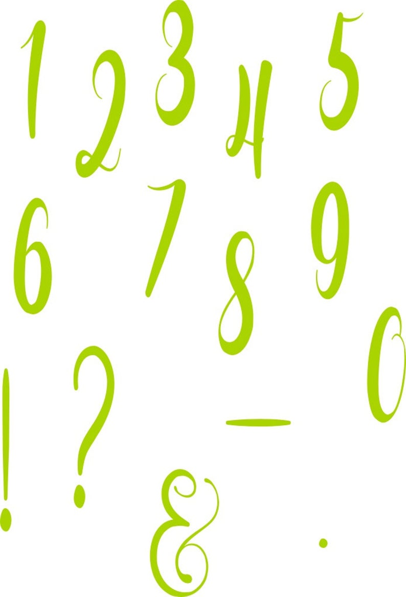 Plotter File Font Letters Numbers Frills Beautiful Font SVG
