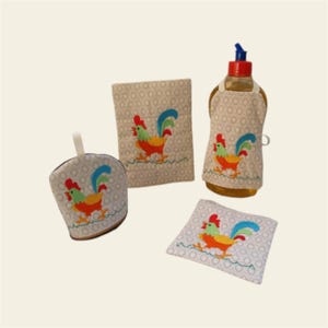 Embroidery File Kitchen 2* In the Hoop / MugRug Rooster Machine Embroidery