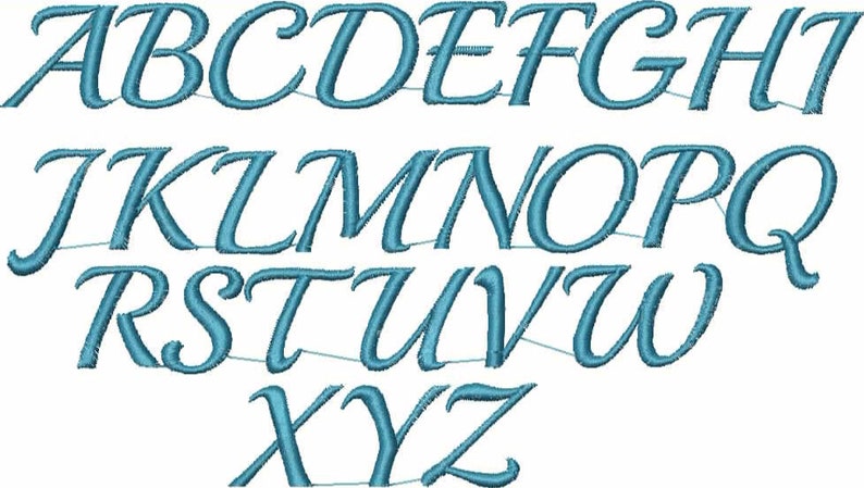 Embroidery File Font Alphabet, ABC Numbers 25mmSet 401 Machine Embroidery image 2
