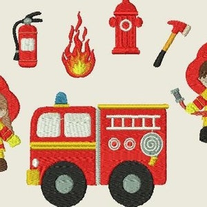 Embroidery File Fire Truck Fire Truck Machine Embroidery Design Machine Embroidery