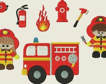 Embroidery File Fire Truck Fire Truck Machine Embroidery Design Machine Embroidery