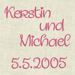 Embroidery file ABC approx. 2.5 cm letters font alphabet set 617 machine embroidery In Love 4