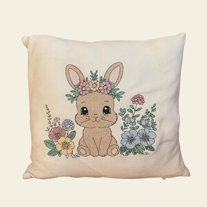 Embroidery file Easter Bunny / Easter Bunny with Flowers Set 2513 Set 2 Machine Embroidery Doodle Linear Art