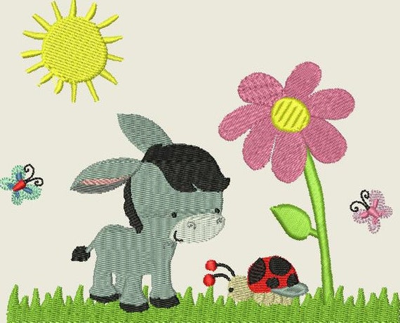 Borduurwerk Bestand Ezel 2 13 X 18 Cpl Motief Tas Motief 5 X 7 Etsy