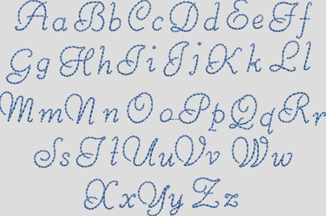Embroidery File Redwork ABC Letters Numbers Set 136 Mini Font Approx ...