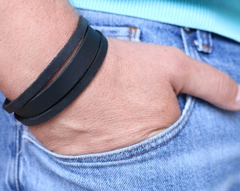 Leder Armband mit Edestahl Magnet-Verschluss