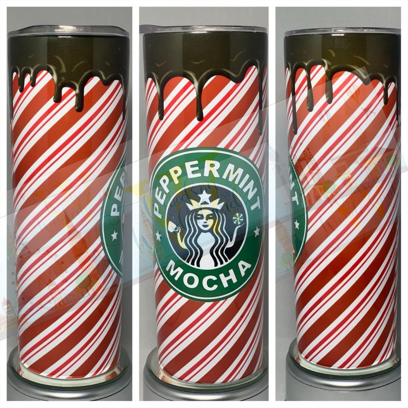 Peppermint Mocha- 20oz Skinny Tumbler Bridesmaid Just because Gift Christmas gift For Her Unique Birthday gift Teacher