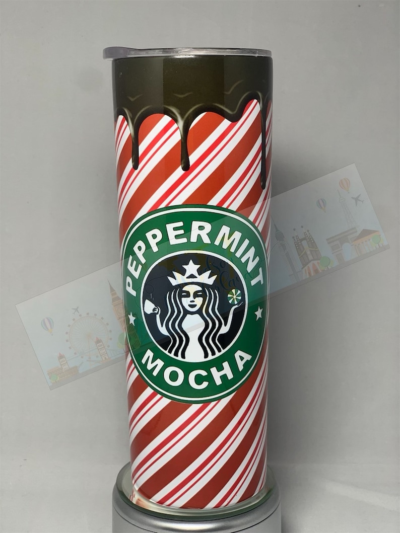 Peppermint Mocha- 20oz Skinny Tumbler Bridesmaid Just because Gift Christmas gift For Her Unique Birthday gift Teacher