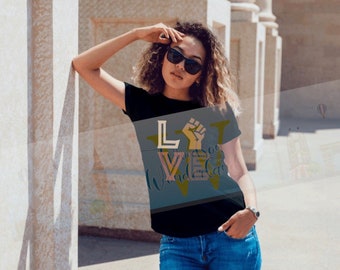 Black history appreciation - Love Fist shirt, Unapologetically Black, Movement, statement T-shirt