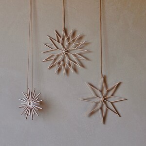 Set of 3 wooden stars / wooden stars as gift tags / Christmas decorations