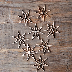 Wooden Stars for Christmas