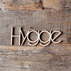 Schriftzug Hygge | Holzschriftzug | Schriftzug nordisch |