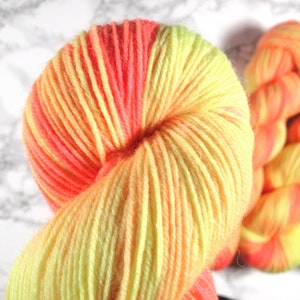 hand dyed sock yarn, 100g, 420m, indie dyed yarn, 4ply, fingering, tough sock yarn, superwash wool image 1