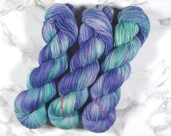 hand dyed extrafine merino yarn with ramie, 100g/300m, indie dyed yarn, merino sport, plastic free