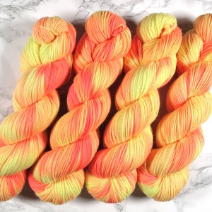 hand dyed sock yarn, 100g, 420m, indie dyed yarn, 4ply, fingering, tough sock yarn, superwash wool image 3