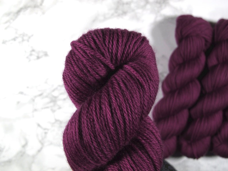 hand dyed merino yarn, 100g 225m, indie dyed yarn, merino dk weight, base price 170EUR/kg image 1