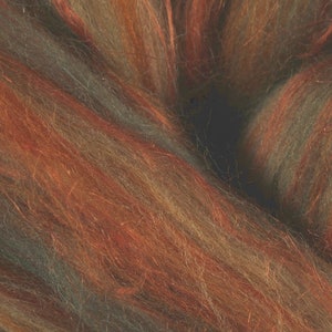 Shetland blend with Linen, wool roving, wool for spinning, wool top, spinning fibers, wool for felting, combed top image 8