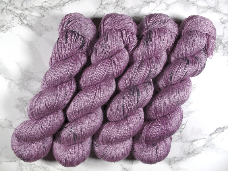 hand dyed BFL Silk lace yarn, hand dyed wool, 800m, 100g, hand dyed wool image 2