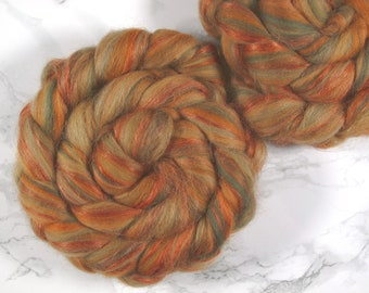 Shetland blend with Linen, wool roving, wool for spinning, wool top, spinning fibers, wool for felting, combed top