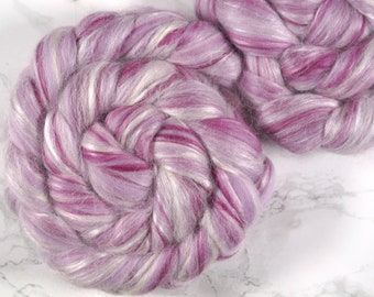 100g Merino Alpaca Silk blend, wool roving, wool for spinning or felting, wool top, spinning fibers, combed top, base price 120EUR/kg