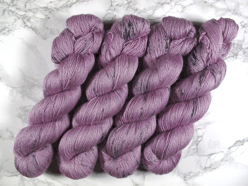 hand dyed BFL Silk lace yarn, hand dyed wool, 800m, 100g, hand dyed wool image 3