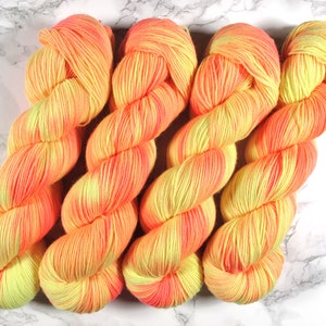 hand dyed sock yarn, 100g, 420m, indie dyed yarn, 4ply, fingering, tough sock yarn, superwash wool image 2