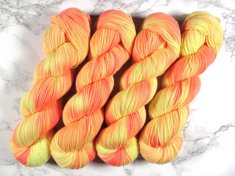 hand dyed sock yarn, 100g, 420m, indie dyed yarn, 4ply, fingering, tough sock yarn, superwash wool image 2