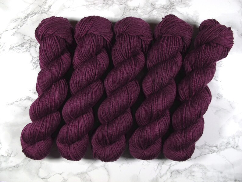 hand dyed merino yarn, 100g 225m, indie dyed yarn, merino dk weight, base price 170EUR/kg image 2