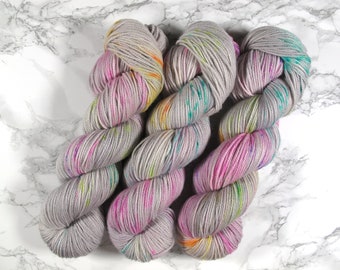 hand dyed extrafine merino yarn with ramie, 100g/300m, indie dyed yarn, merino sport, plastic free