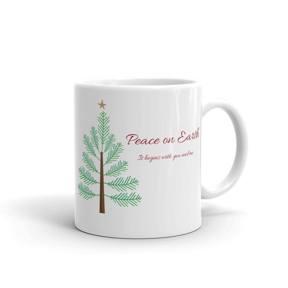 Peace On Earth Mug Etsy