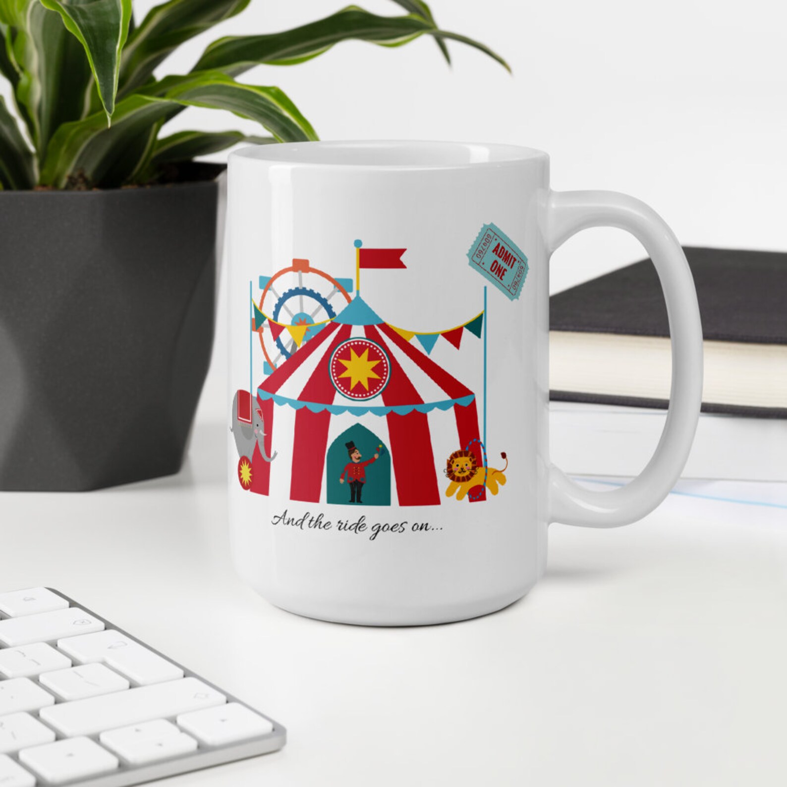 And the Ride Goes On Circus Coffee Mug Etsy