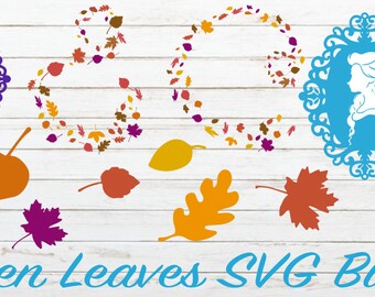 Frozen Leaves SVG Bundle/ SVG/ Cricut/ Cut File/ Instant Download/ Digital/ Frozen 2