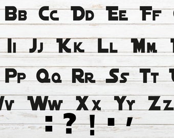 Star Wars Letter Font SVG/ Cricut/ Cut file/ Instant Download/ Digital/ Individual Letters Only