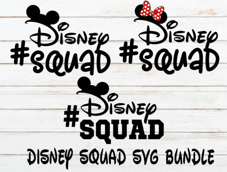 Disney Squad SVG Bundle/ Cricut/ Cut File/ Instant/ Digital Etsy
