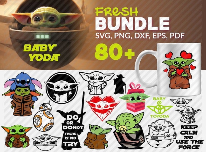 Download Baby Yoda SVG Bundle/ Over 80 Files/ Cricut/ SVG/ Cut File ...