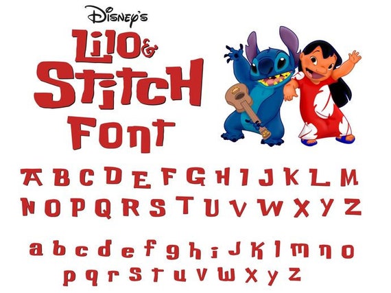 Lilo und Stich Buchstaben Schrift SVG / sofortiger Download / | Etsy